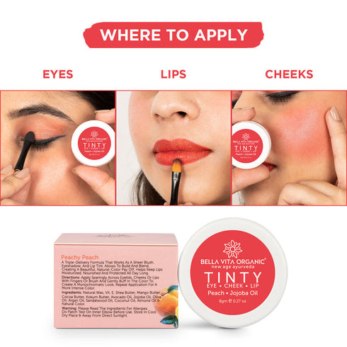 Bella Vita Organic Peach Tinty Blush 3 in 1 8g